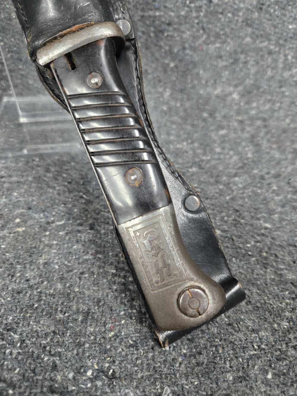 Post-War Etched WWII K98k Bayonet w/ SS Motto and 1st Waffen SS Division-img-9