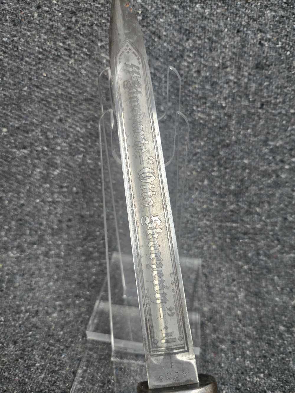 Post-War Etched WWII K98k Bayonet w/ SS Motto and 1st Waffen SS Division-img-5