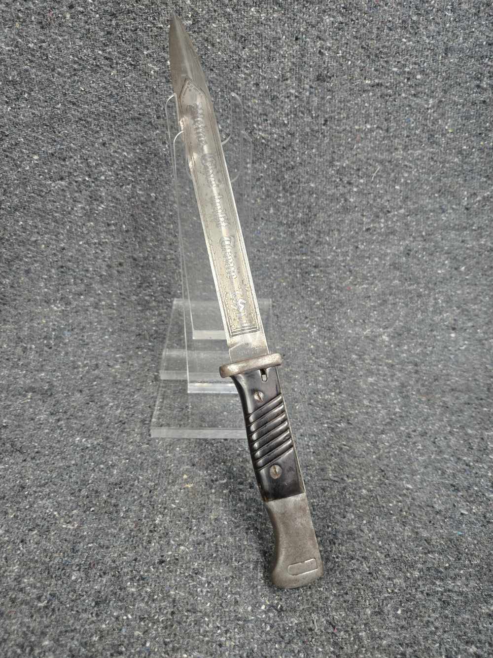 Post-War Etched WWII K98k Bayonet w/ SS Motto and 1st Waffen SS Division-img-6