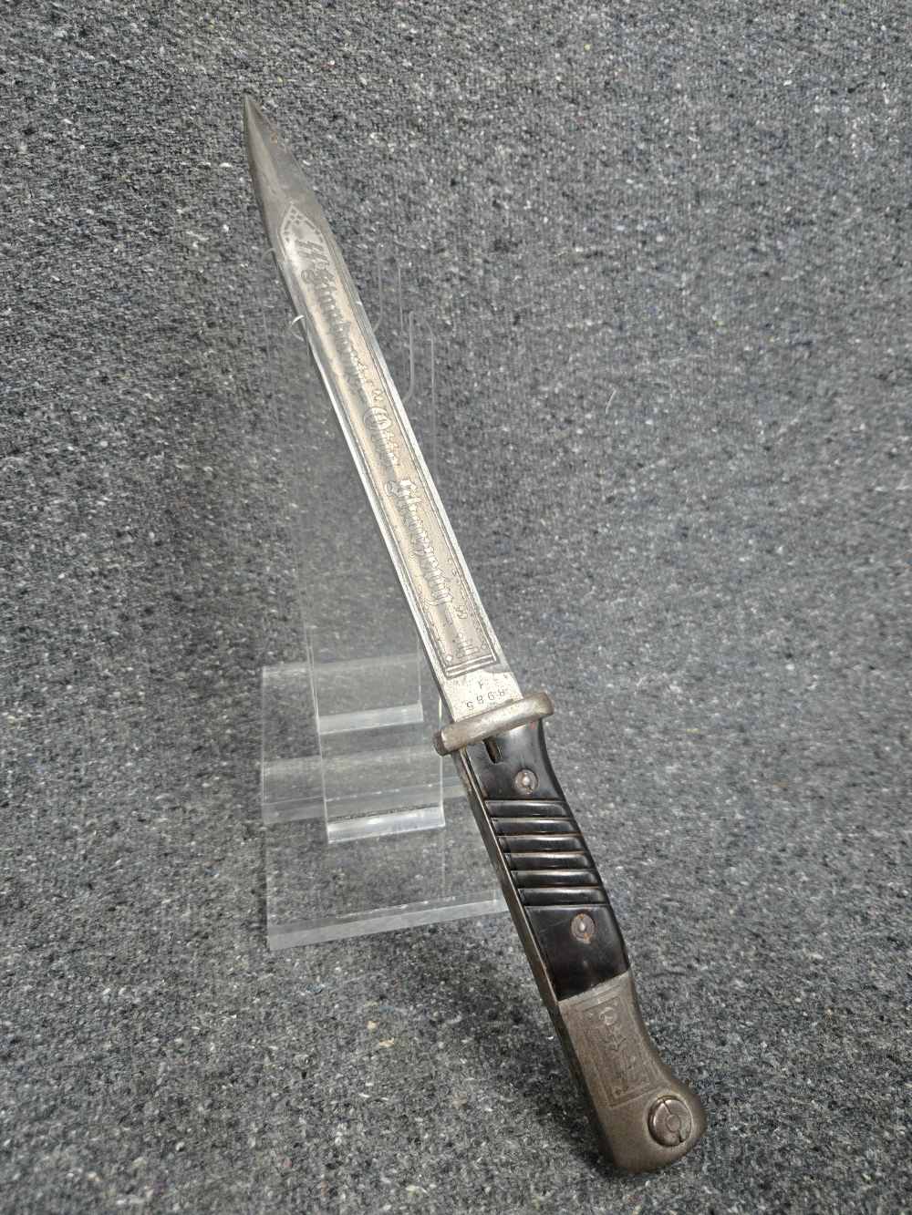 Post-War Etched WWII K98k Bayonet w/ SS Motto and 1st Waffen SS Division-img-3