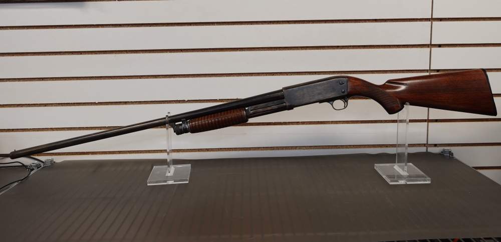 1949 Ithaca Model 37 12 GA 2 3/4" FACTORY ENGRAVED GAME SCENE-img-0