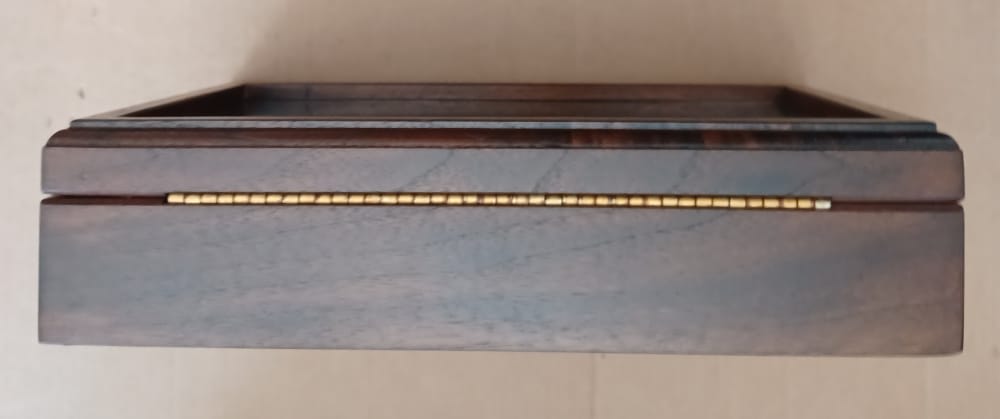Walnut & Glass Top Presentation Display Case-img-2