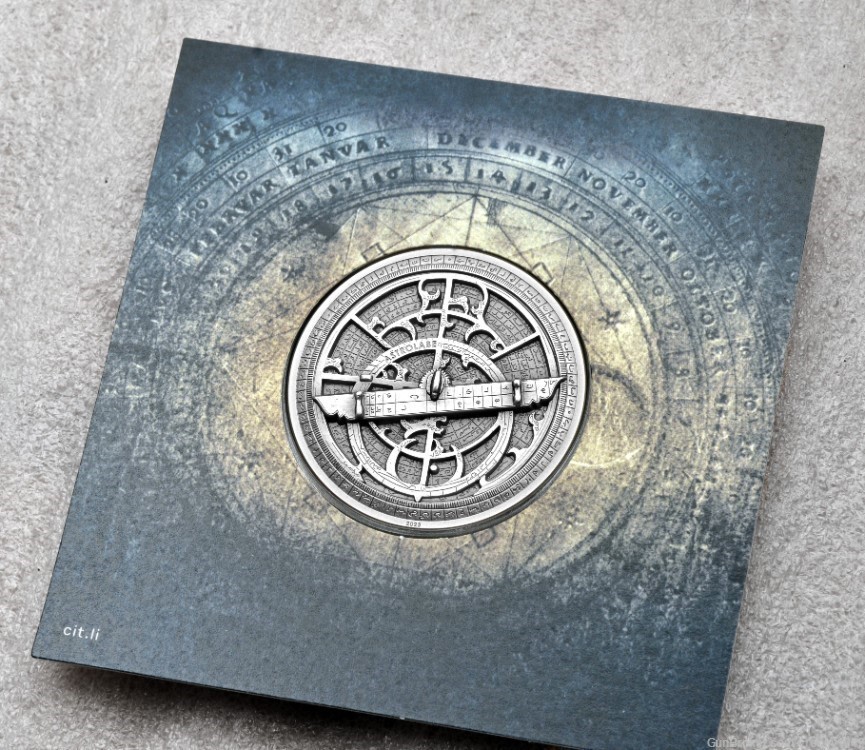 2023 - ASTROLABE - Historical Instruments 2oz silver coin-img-4