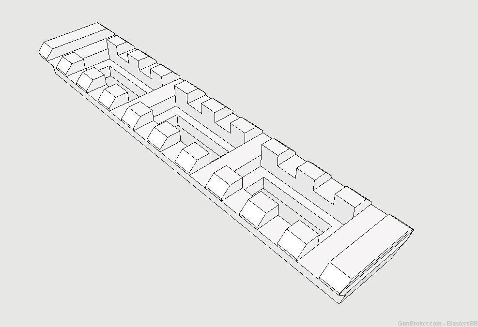 Lightweight Picatinny Rail (10-Slots) for Airgun, Airsoft, Nerf, Paintball-img-0