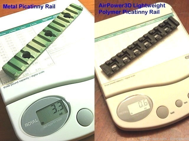Lightweight Picatinny Rail (10-Slots) for Airgun, Airsoft, Nerf, Paintball-img-1