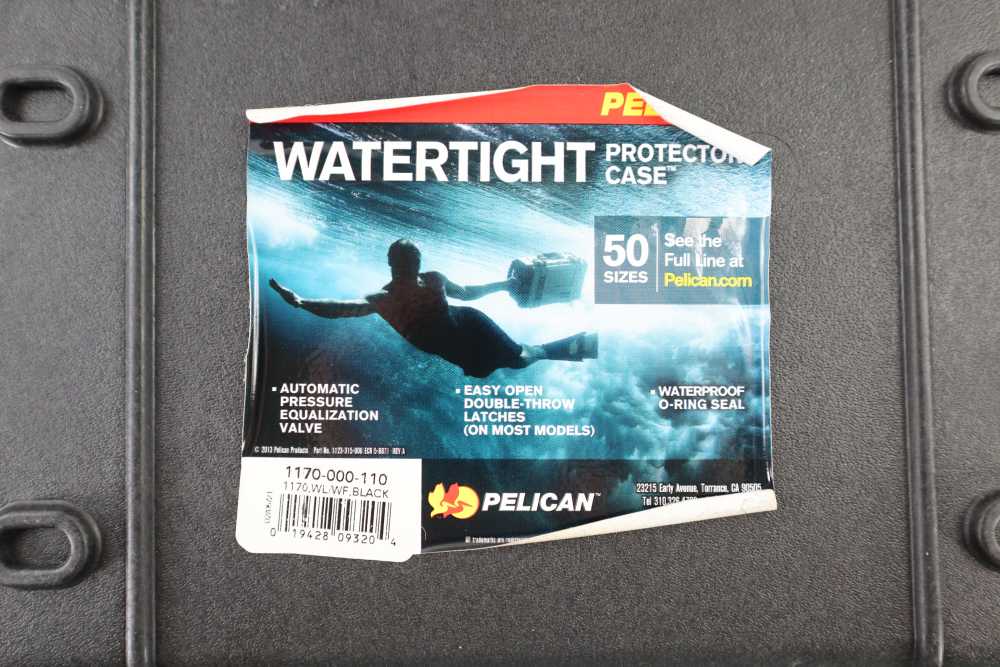 Very Nice Gently Used Black Pelican 1170 Pistol Watertight Protector Case-img-4