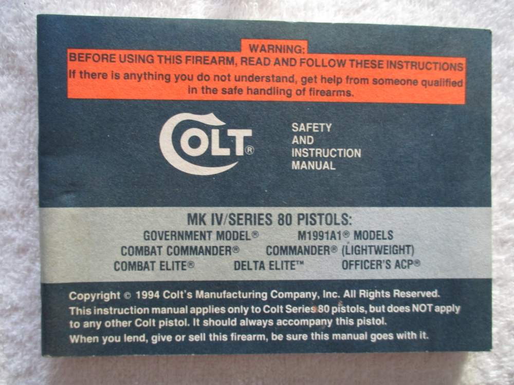 Colt Officer's .45 ACP Model Series 80 Pistol Package / 1994 / Gently Used -img-34