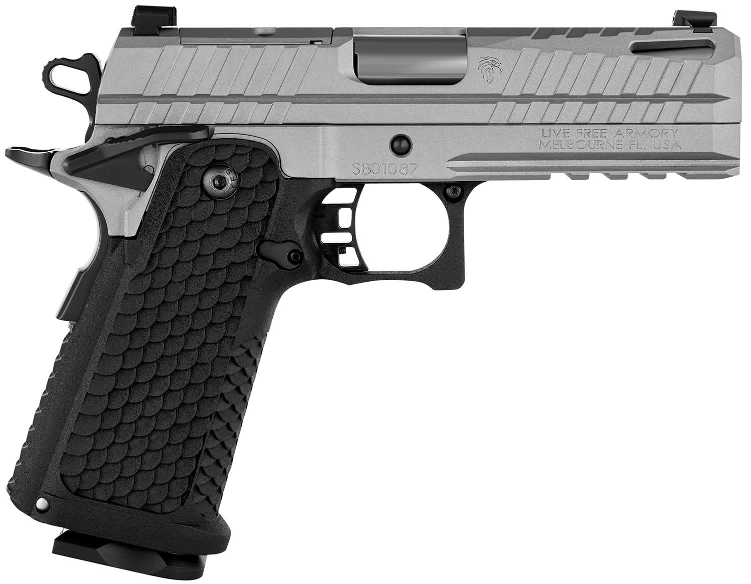 Live Free Armory Apollo 11 Compact 9mm Pistol 17+1 4.15 Stainless Match Gra-img-0