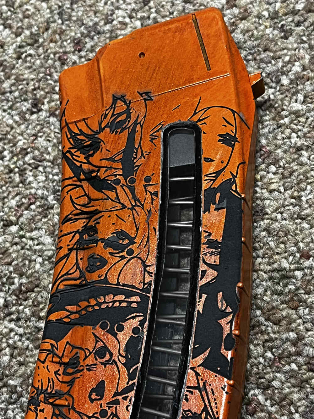 Fakelite ak74 windowed 30rd 5.45x39 mag magazine anime ahego Bakelite -img-8