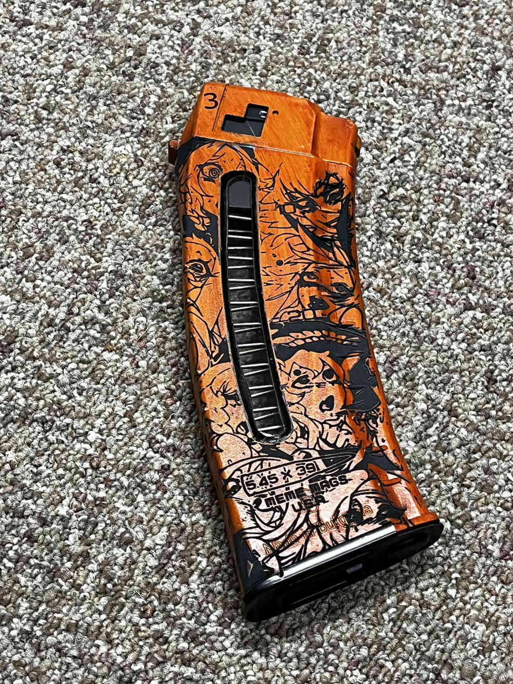 Fakelite ak74 windowed 30rd 5.45x39 mag magazine anime ahego Bakelite -img-0