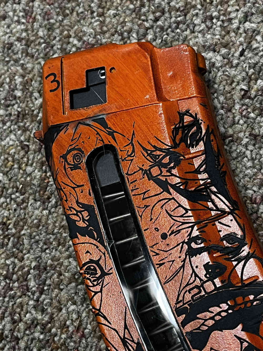 Fakelite ak74 windowed 30rd 5.45x39 mag magazine anime ahego Bakelite -img-3