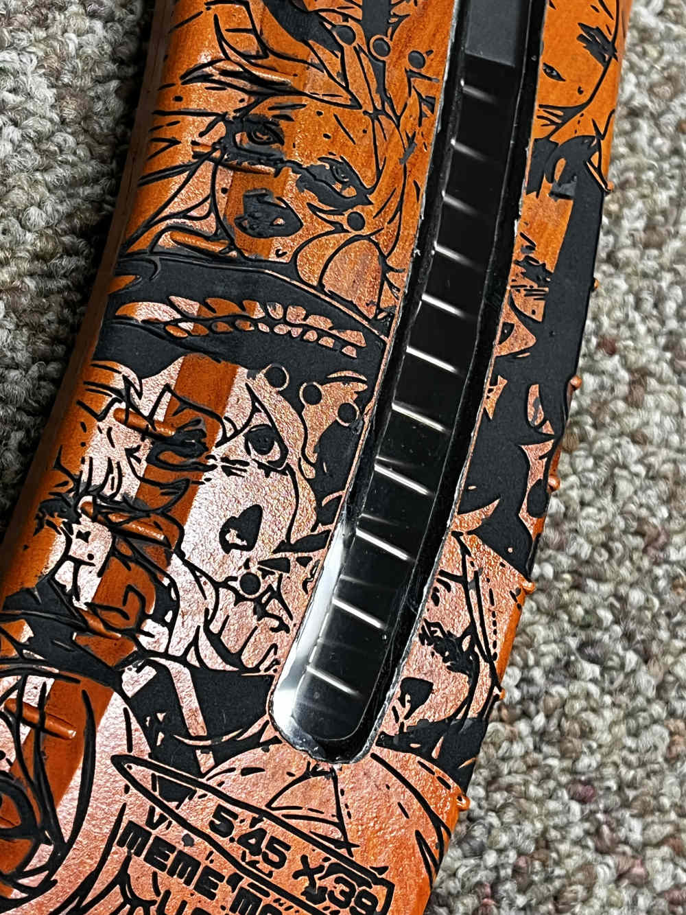 Fakelite ak74 windowed 30rd 5.45x39 mag magazine anime ahego Bakelite -img-7