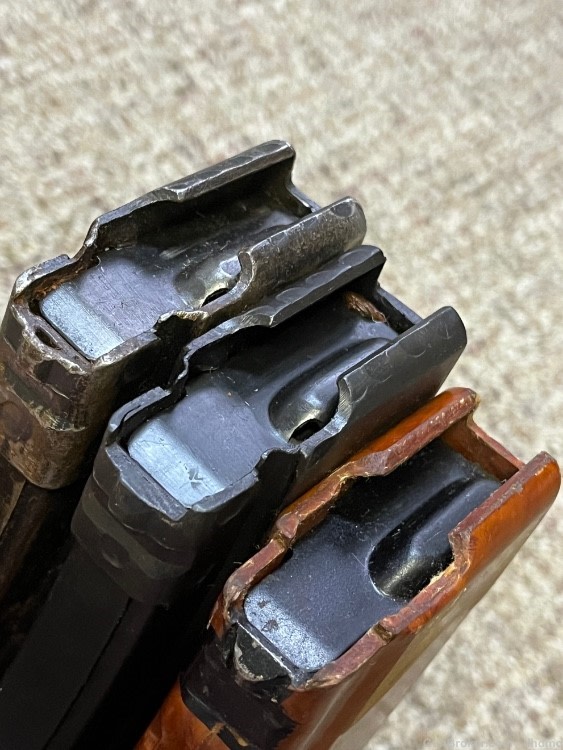 Lot of 3 Russian 7.62x39 30rd mags slab side back stamp Bakelite + pouch AK-img-31