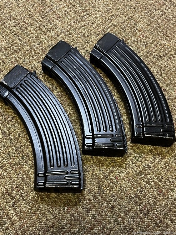 3 x Polish 30rd 7.62x39 mags + pouch magazine fb radom ribbed -img-9