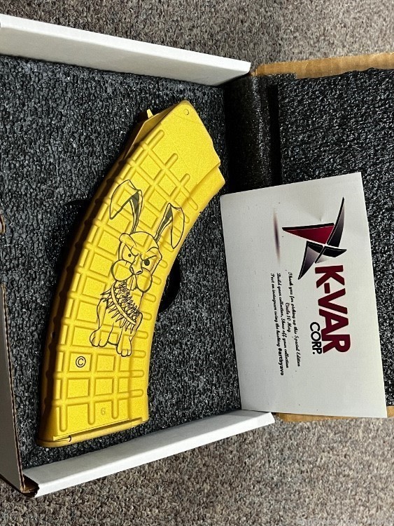 Rare 1 of 50 made Easter 2023 Gold Battle bunny arsenal waffle mag 7.62x39 -img-0