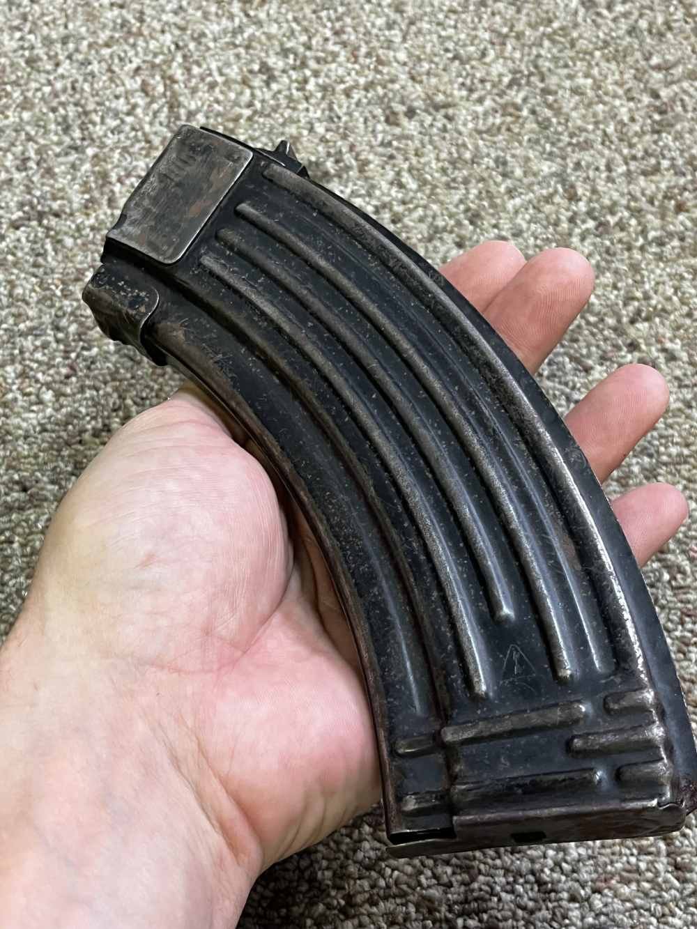 Russian Izhmash ribbed rare large side stamp mag 30rd 7.62x39 magazine-img-0