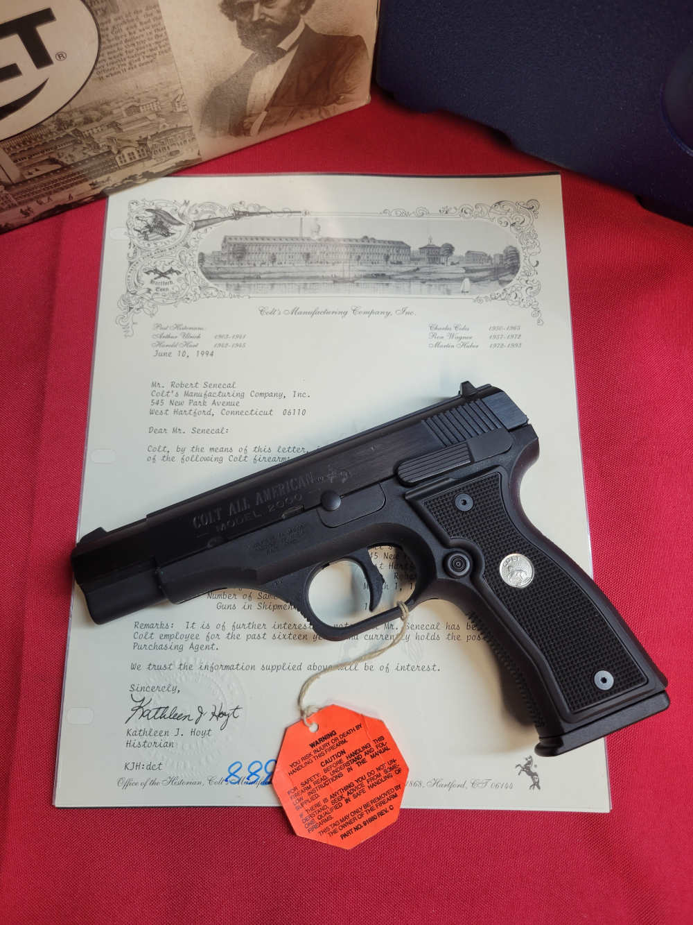 Colt All American 2000 4.5" 9mm As New Factory Letter Complete Pkg-img-1