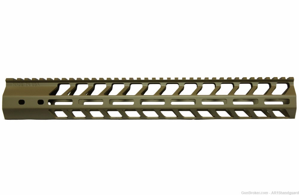 AR10 LR-308 15" Mlok Handguard HIGH Profile Cerakote FDE (MADE IN USA)-img-0