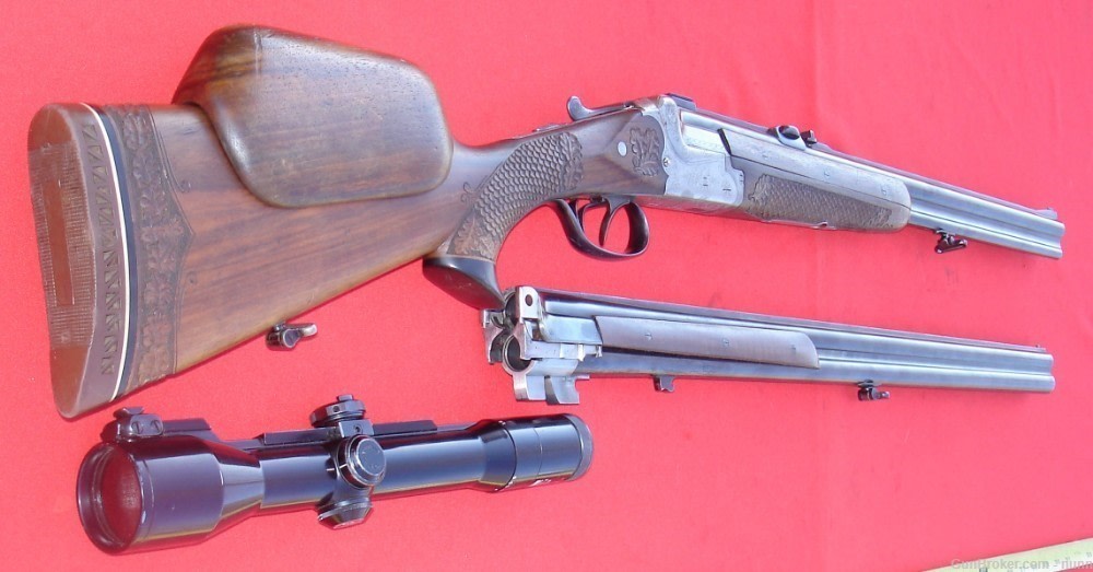 Merkel Combination Gun, Two Barrel Set, 7X65R, .22 Hornet, 16 Gauge AB-img-0