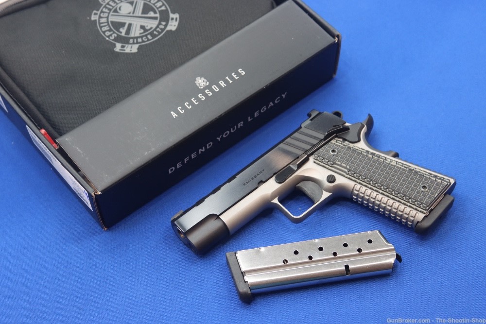 Springfield Armory Model Emissary 1911 Pistol 9MM 4.25 Stainless 2-TONE SA-img-0