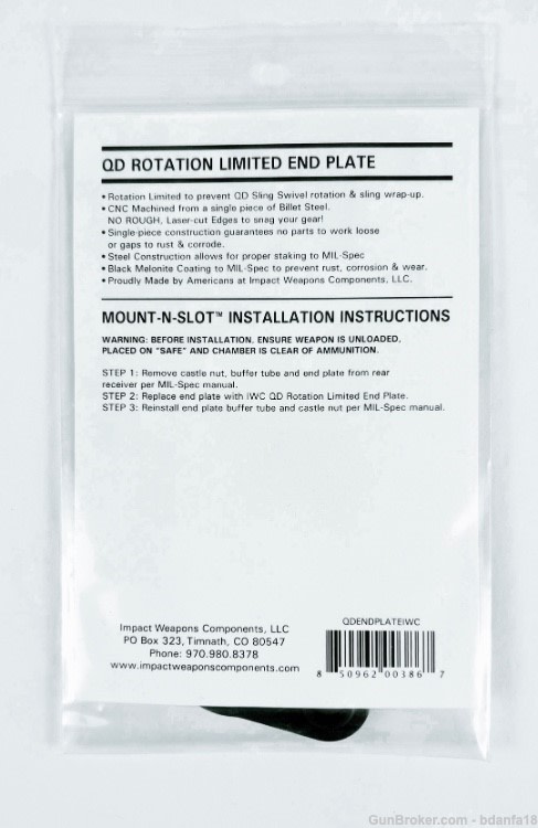Impact Weapons Components QD Sling Mount End Plate 669-002-img-3