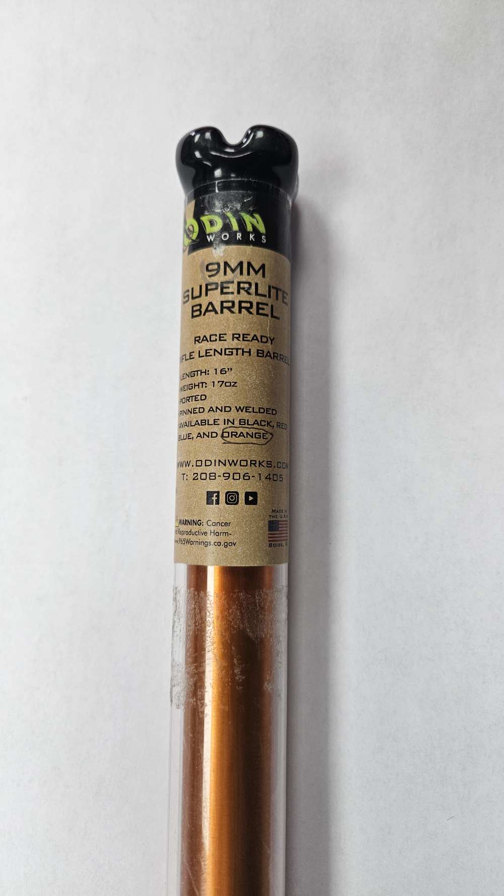 ODIN WORKS 9MM SUPERLITE BARREL 16" ORANGE -img-1