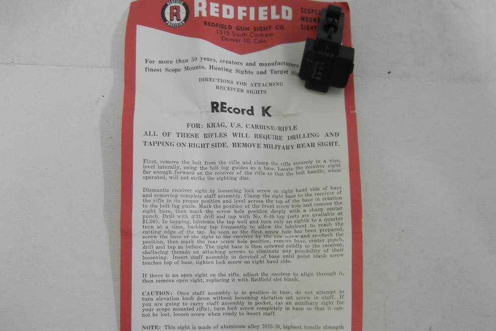 Redfield No. RE-K Receiver Sight for U.S Krag Rifle Series-img-3