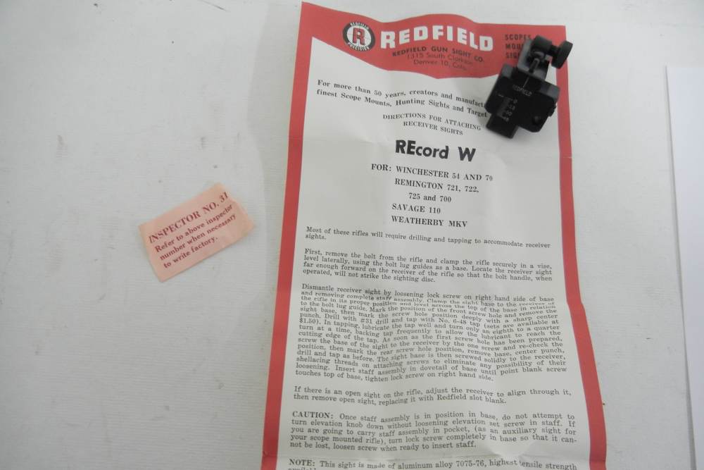 Redfield RE-W Receiver Sight for Win. 54 & 70, Sav. 110, and Rem. 721, 725-img-3