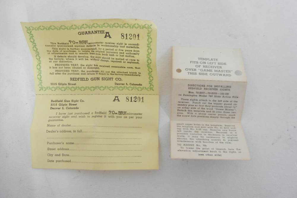 Redfield No. 70 BRH Receiver Sight for 760 Remington-img-3