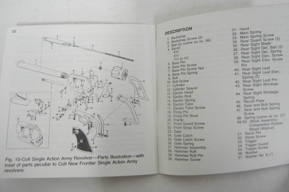 Colt Single Action Army Revolver and Frontier Operating Manual - 01/80-img-1