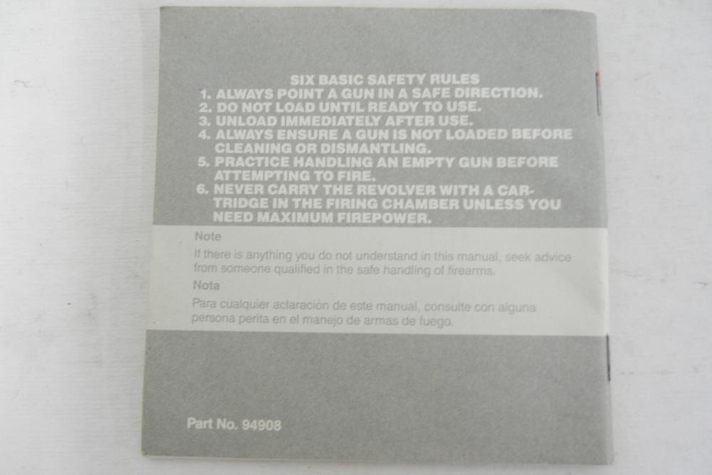 Colt King Cobra Operating Manual - 09/92-img-2