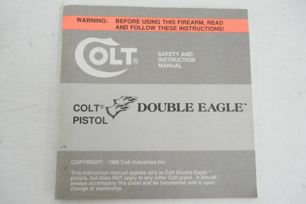  Colt Double Eagle Pistol Operating Manual - 1989-img-0