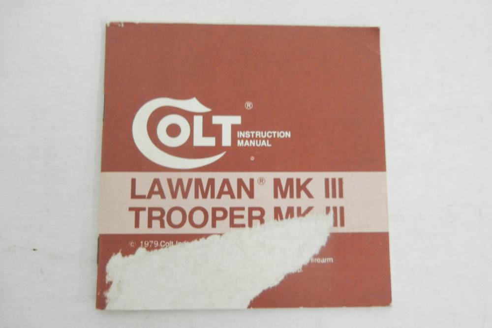 Colt Lawman MKII and Trooper MKII Operating Manual - 04/79-img-0