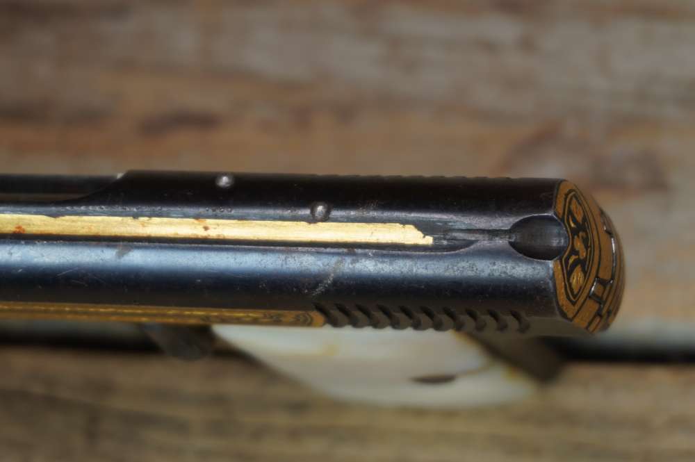 Spanish "Destroyer" 25 auto Damascened GOLD INLAY pearl grips must see C&R-img-23
