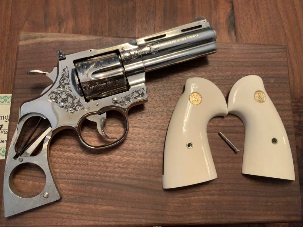 Colt Python .357 1974 Ivory Ben Shostle Engraved Ron Gaston Knife Letter-img-31