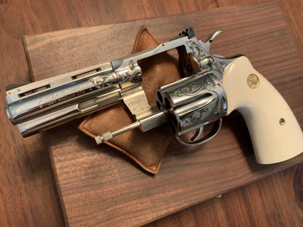 Colt Python .357 1974 Ivory Ben Shostle Engraved Ron Gaston Knife Letter-img-18