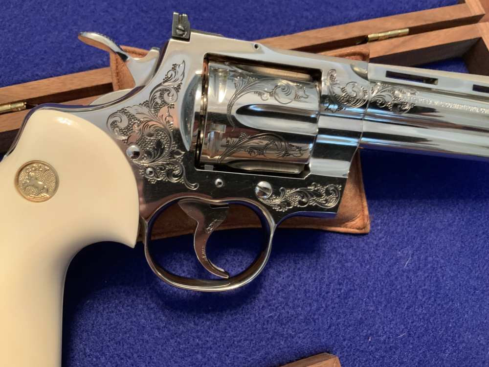Colt Python .357 1974 Ivory Ben Shostle Engraved Ron Gaston Knife Letter-img-13