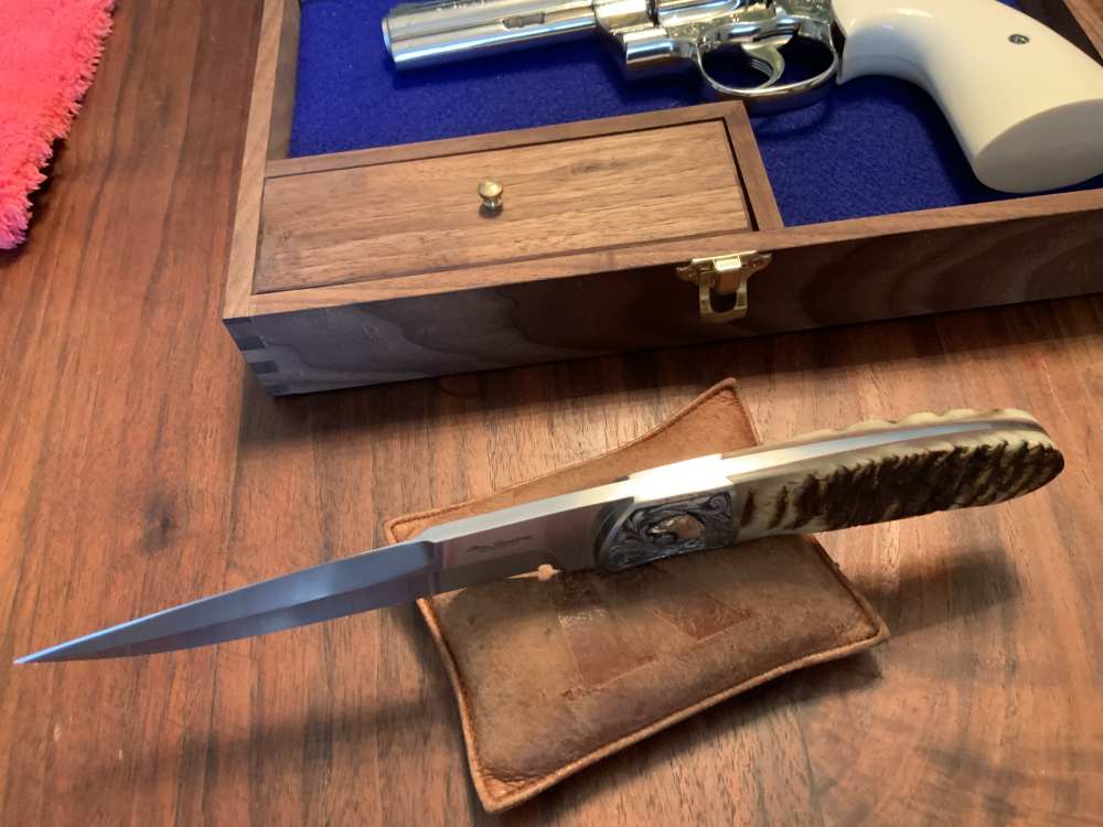 Colt Python .357 1974 Ivory Ben Shostle Engraved Ron Gaston Knife Letter-img-38