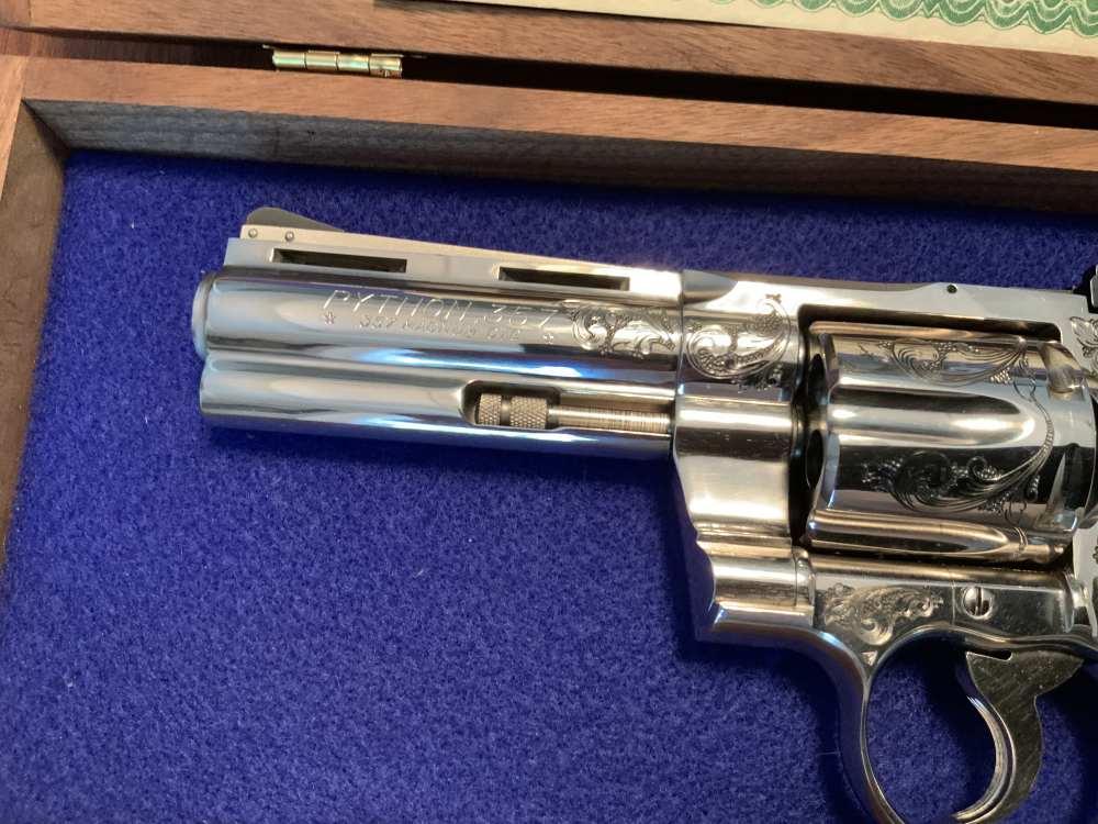 Colt Python .357 1974 Ivory Ben Shostle Engraved Ron Gaston Knife Letter-img-5