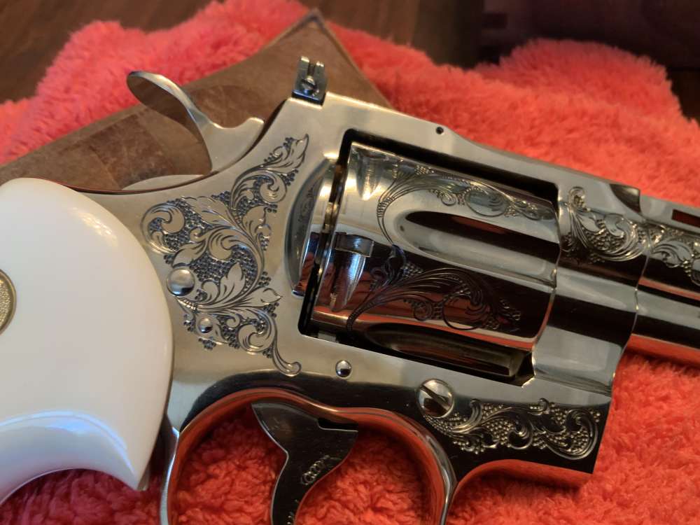 Colt Python .357 1974 Ivory Ben Shostle Engraved Ron Gaston Knife Letter-img-34