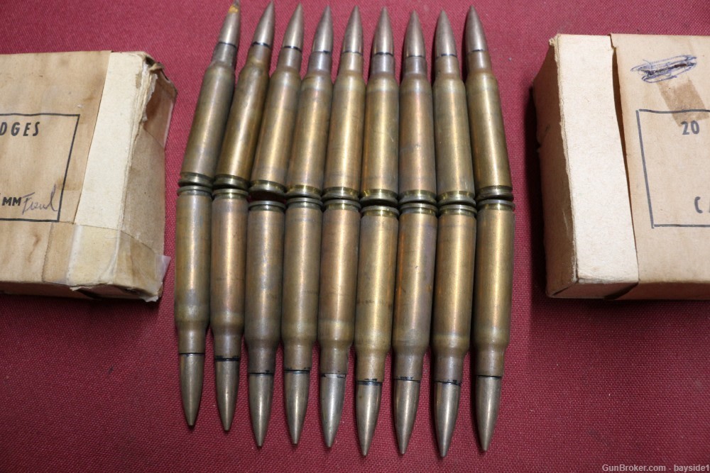 Rare French 7.5 mm Rifle Ammo 38 Rounds-img-2
