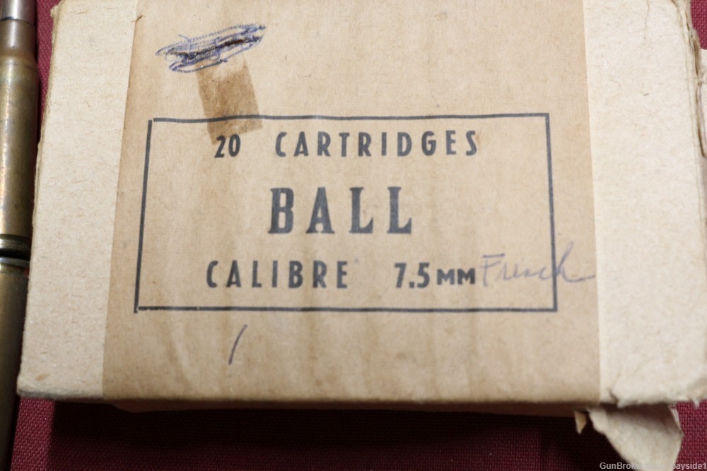 Rare French 7.5 mm Rifle Ammo 38 Rounds-img-1