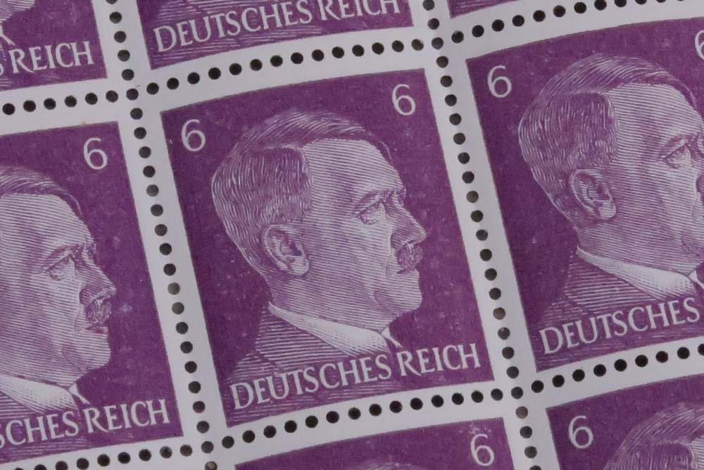 German WWII Third Reich 6 Pfennig Un-Cut Postage Stamp Sheets-img-2