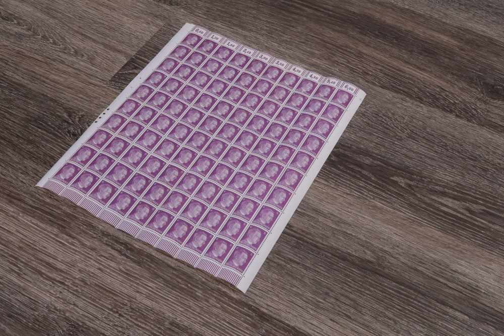 German WWII Third Reich 6 Pfennig Un-Cut Postage Stamp Sheets-img-5