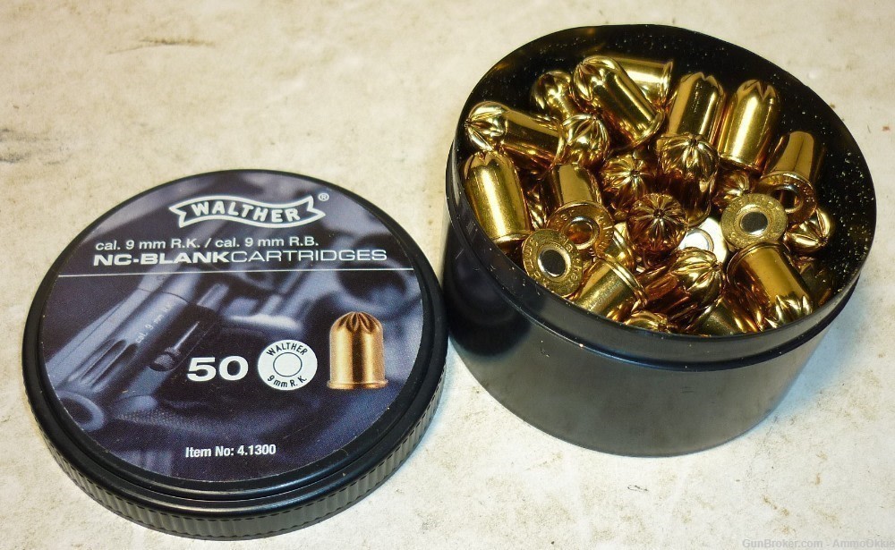 50rd - NC BLANKS - WALTHER - 9mm R K - RK - Rimmed Blanks-img-0
