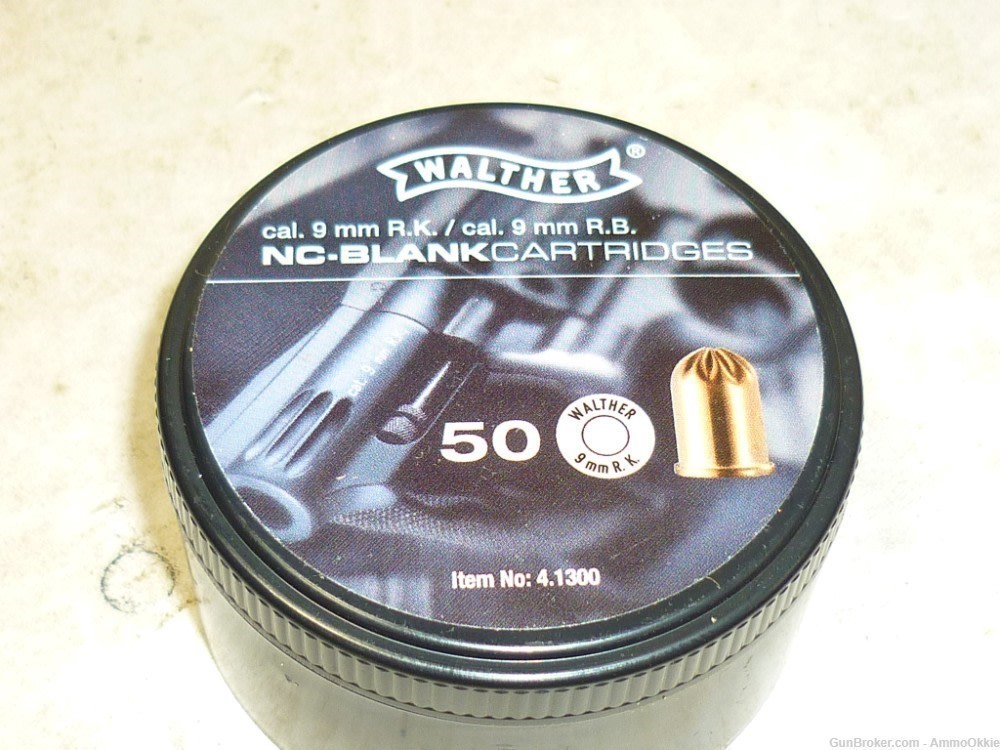 50rd - NC BLANKS - WALTHER - 9mm R K - RK - Rimmed Blanks-img-1