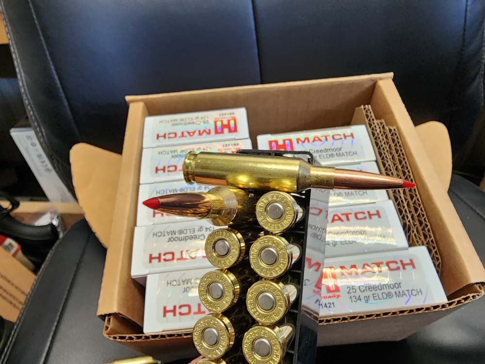 IN STOCK! NEW 200 ROUNDS HORNADY 25 CREEDMOOR 134 ELD-M MATCH-img-4