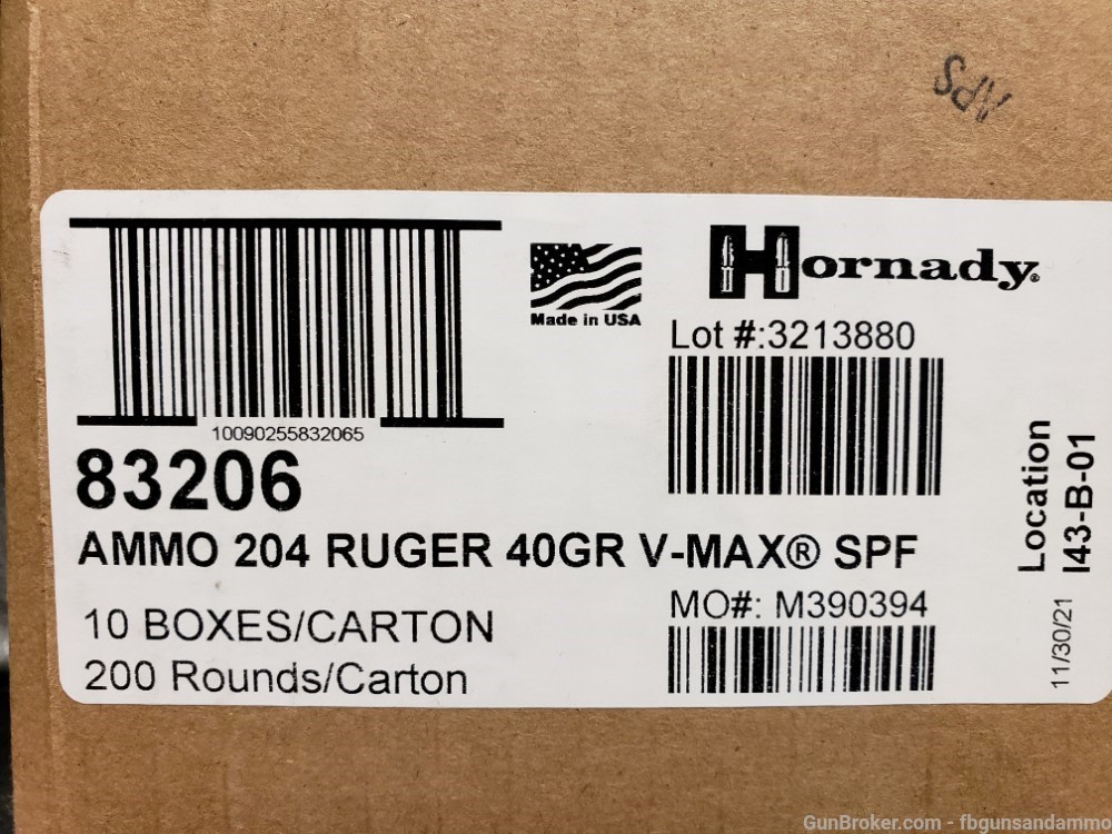 NEW 200 ROUNDS HORNADY SUPERFORMANCE VARMINT 204 RUGER 40 GRAIN V-MAX .204-img-4