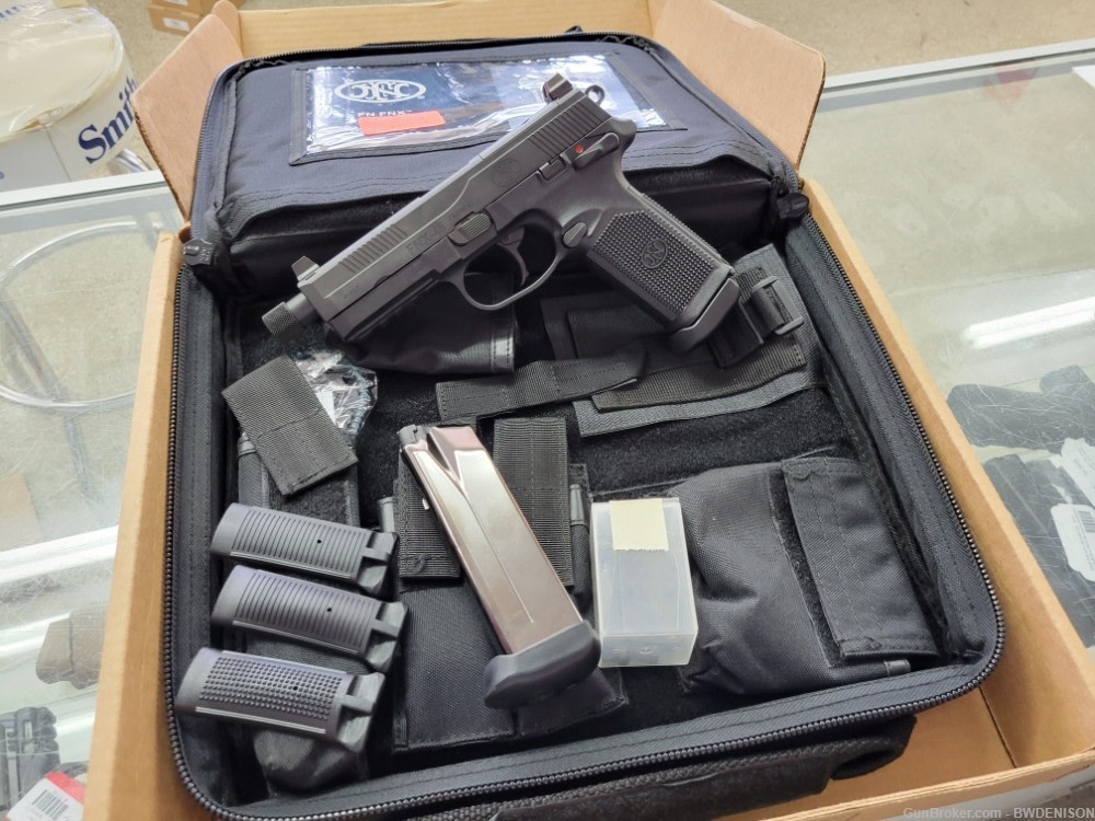 FN FNX-45 Tactical 45 ACP 5.3" Threaded Barrel 15 Rounds Fixed Night Sights-img-0