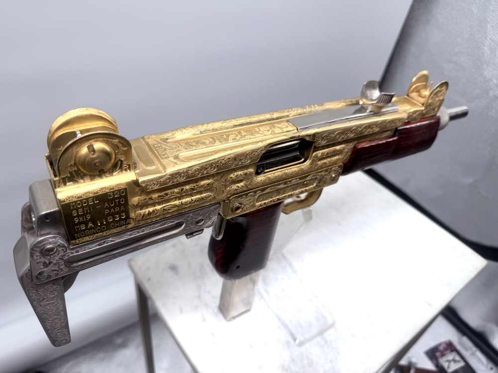 UZI 24k Gold & Bright Nickel ENGRAVED -img-6